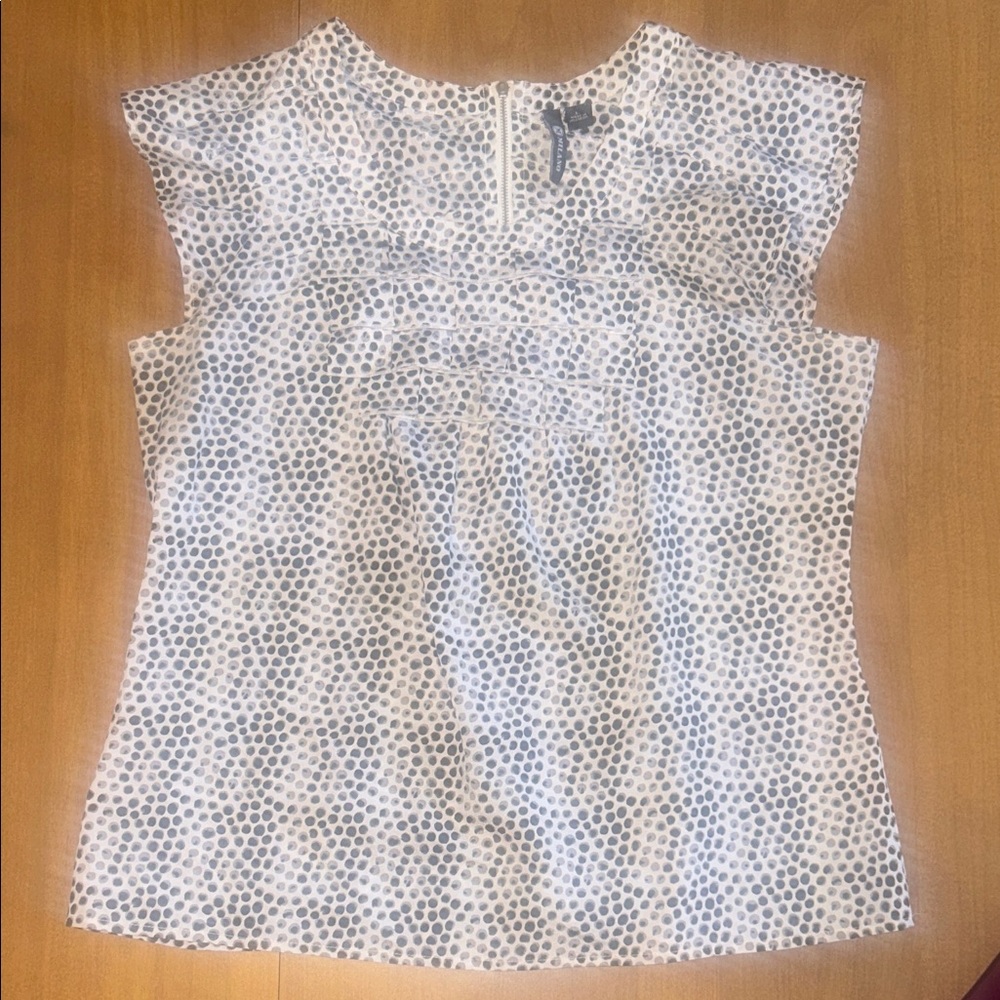 Milano Blue and White Polka Dot Blouse